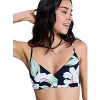 Roxy Essentials Pt Wrap Bralette Bikini Top Noir XS Femme