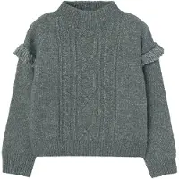 Boboli Knitwear Fringes Sweater Gris 6 Years Fille