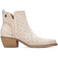 Refresh pour femme. 17504104-HIELO Bottines 175041 blanc (37), Marron, 3 à 5 cm, Fermeture éclair, Casuel