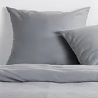 TODAY Ensemble de literie essentiel, effet délavé, gris, pour 2 personnes, dimensions 220x240 cm, comprenant 2 taies d'oreiller de 63x63 cm, 100% polyester