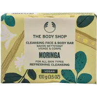 The Body Shop Savon nettoyant solide au moringa pour le visage et le corps 100 g