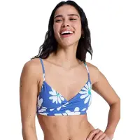 Roxy Essentials Pt Wrap Bralette Bikini Top Bleu XL Femme