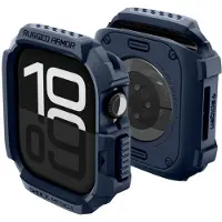 Spigen - Rugged Armor V2 - Apple Watch 10 42mm / Watch 11 42mm - Navy Blue, Montre connectée : accessoires, Bleu