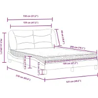 vidaXL Lit avec matelas "Hvar" blanc 120x200 cm similicuir