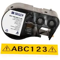 Brady M4C-1000-595-YL-BK ruban vinyle 25,4 mm x 7,62 m (d'origine ) - noir sur jaune