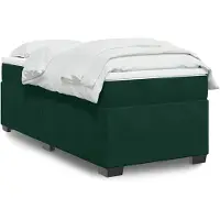 vidaXL Lit boxspring avec matelas vert foncé 80x200 cm velours
