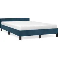vidaXL Cadre de lit sans matelas bleu foncé 120x190 cm velours