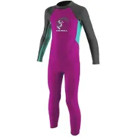 O'Neill Toddler Reactor Ii 2 Mm Junior Long Sleeve Back Zip Neoprene Suit Rose 24 Months Fille