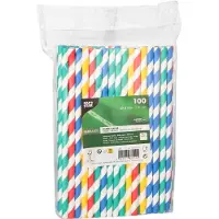 Papstar 87512 Paille à boire jetable, Pailles, Multicolore