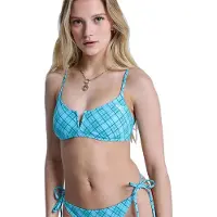 Roxy Essentials Pt Strappy Bralette Bikini Top Bleu XL Femme