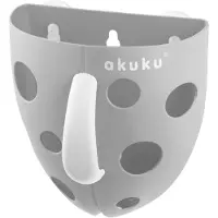 Akuku Ackuku, récipient pour jouets de bain, gris, 1 pièce