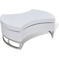 Super Merchant Table basse Forme-Réglable Blanc Brillant