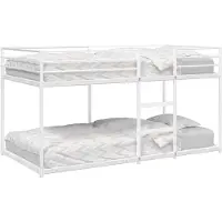 vidaXL Lit superposé sans matelas blanc 80x200 cm acier