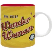 Abystyle DC COMICS - Mug - 320 ml - Wonder Woman Mom - subli - avec boîte x2, Tasse, Multicolore, Jaune