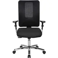Topstar Chaise de bureau Open X N Deluxe tissu résille noir (42 - 57 cm)