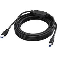 Vision - Câble USB - USB type A (M) pour USB Type B (M) - USB 3.0 - 5 m - rappel actif en ligne - noir