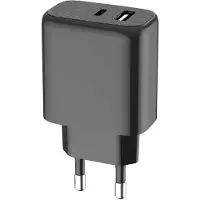 BigBen Interactive CS USB A+C PD 40W (15+25W) Recyclé Noir