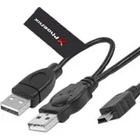 Phoenix Technologies Phcableusbaminib Câble 2xusb-a 2.0 To Micro Usb M/m 1.5 M Noir Noir One Size