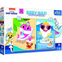 Trefl Puzzle 2 Puzzles - Baby Maxi Puzzle - Baby Shark - Moins de 10 pièces