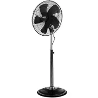 Neo Tools Ventilateur sur pied 100W | 3 niveaux de puissance | avec télécommande | 45cm | Ventilateur, ventilateur de sol d'atelier, diamètre 45cm, 3 vitesses, oscillation