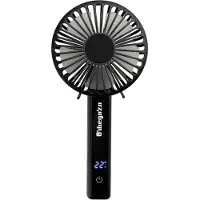 Orbegozo Ventilateur manuel de HF 1800, 4 vitesses, batterie 2000 mAh. Connexion USB-C, noir