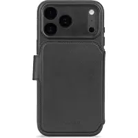 Decoded Portefeuille détachable 2 en 1 en cuir MagSafe pour Apple iPhone 17 Pro Max - Noir