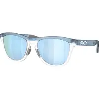 Oakley - Lunettes de soleil polarisantes - Frogskins Range XL Trans Stonewash/Prizm Deep Water Polarized pour Homme - Gris