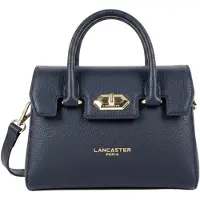Lancaster Sac à main A rabat avec fermoir Mini Milano Cosmos Bleu Foncé