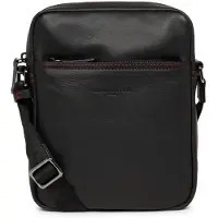 LANCASTER PARIS Sacoche Cuir Soft Vintage 320-14 Noir/Rouge