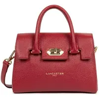 Lancaster Sacs à main 'Lancaster Sac à main A rabat avec fermoir Mini Milano Cosmos Carmin' rouge