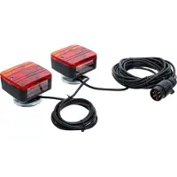 Kraftmann BGS technic 80960 Kit d'éclairage de remorque pour voiture avec support magnétique