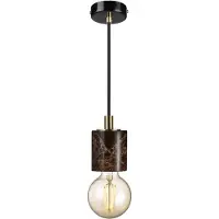 Nordlux Siv luminaire en marbre 45883018, Variante : Ø 60 x 100 mm, 60 W, brun