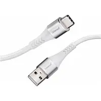 Intenso Câble USB A315C, nylon, USB-A vers USB-C, débit de données 480 Mbit/s, max. 60 W, longueur : 1,5 m, blanc