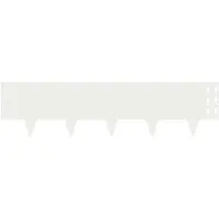 vidaXL Bordure de jardin, 30 pièces, 100 x 25 cm, acier, blanc