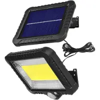 Macleans Projecteur solaire à LED avec détecteur de mouvement Lampe murale solaire à détecteur de crépuscule Lampe solaire IP44 5W 400 lumens 6000K blanc froid