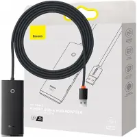 Baseus Hub 4W1 Lite Series Usb Do 4X Usb 3.0 2M (Czarny)
