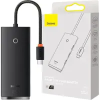 Baseus Hub 4W1 Lite Series Usb-C Do 4X Usb 3.0 + Usb-C, 25Cm (Czarny)