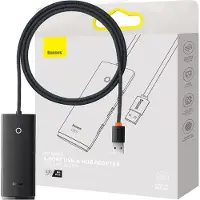 Baseus Hub 4W1 Lite Series Usb Do 4X Usb 3.0 1M (Czarny)