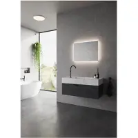 Nordlux Luminaire à miroir LED Dovina, applique murale pour salle de bain IP44 60x80cm lumière indirecte 2310271000