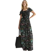 Scotch & Soda Ufu01634t Short Sleeve Long Dress Noir 40 / Regular Femme