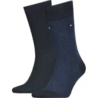 Tommy Hilfiger Chaussettes Lot de 2 paires Birdseye Bleu 001