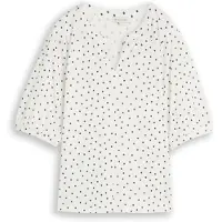 Tom Tailor Chemisier bleu nuit / blanc