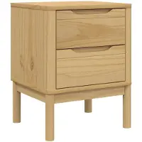 vidaXL Table de chevet FLORO cire marron 45x39x57cm bois de pin massif
