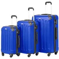 VERTICAL STUDIO "Helsinki" Valise Ensemble de 3 20" 24" 28" bleu royal