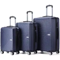 VERTICAL STUDIO "Alesund" 20" 24" 28" Valise 3 pièces Ensemble marine