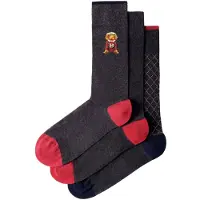 Hackett Chaussettes ' HARRY PLACEMENT ' anthracite / rouge