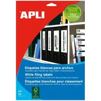 APLI Paper - Auto-Adhésif - Blanc - 190 X 38 Mm 175 Étiquette(S) (25 Feuille(S) X 7 Étiquettes Permanentes