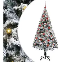 vidaXL Sapin de Noël artificiel Vert 150 cm PVC, Acier et Plastique