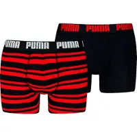 Puma Hommes, Sous-vêtements, Herren Everyday Heritage Stripe Boxershorts, 2er-Pack, Multicolore, (lot de 2, XL)