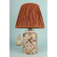 Opviq , YL675, lampe de bureau, CORPS EN CÉRAMIQUE, marron, 40 x 25 x 25 cm